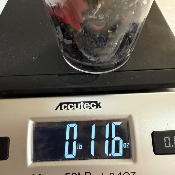 Mystery Jewelry Lot Mini Jar W/ Earth Tones Glass & Stone Pieces Fall Colors Bla - Picture 11 of 11